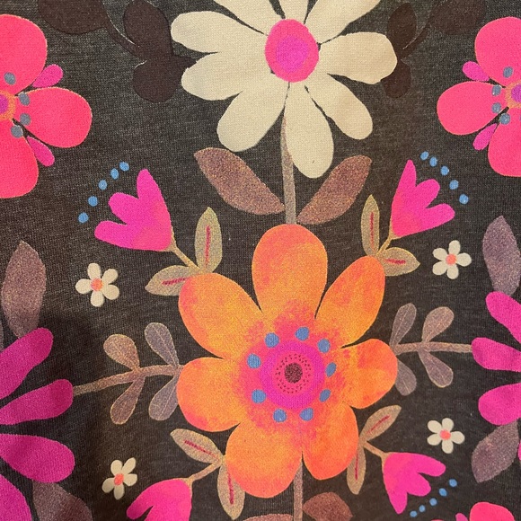 NATURAL LIFE Floral Graphic Crew Neck Sweater - Pink, Orange, Gray M NWT - Picture 7 of 10
